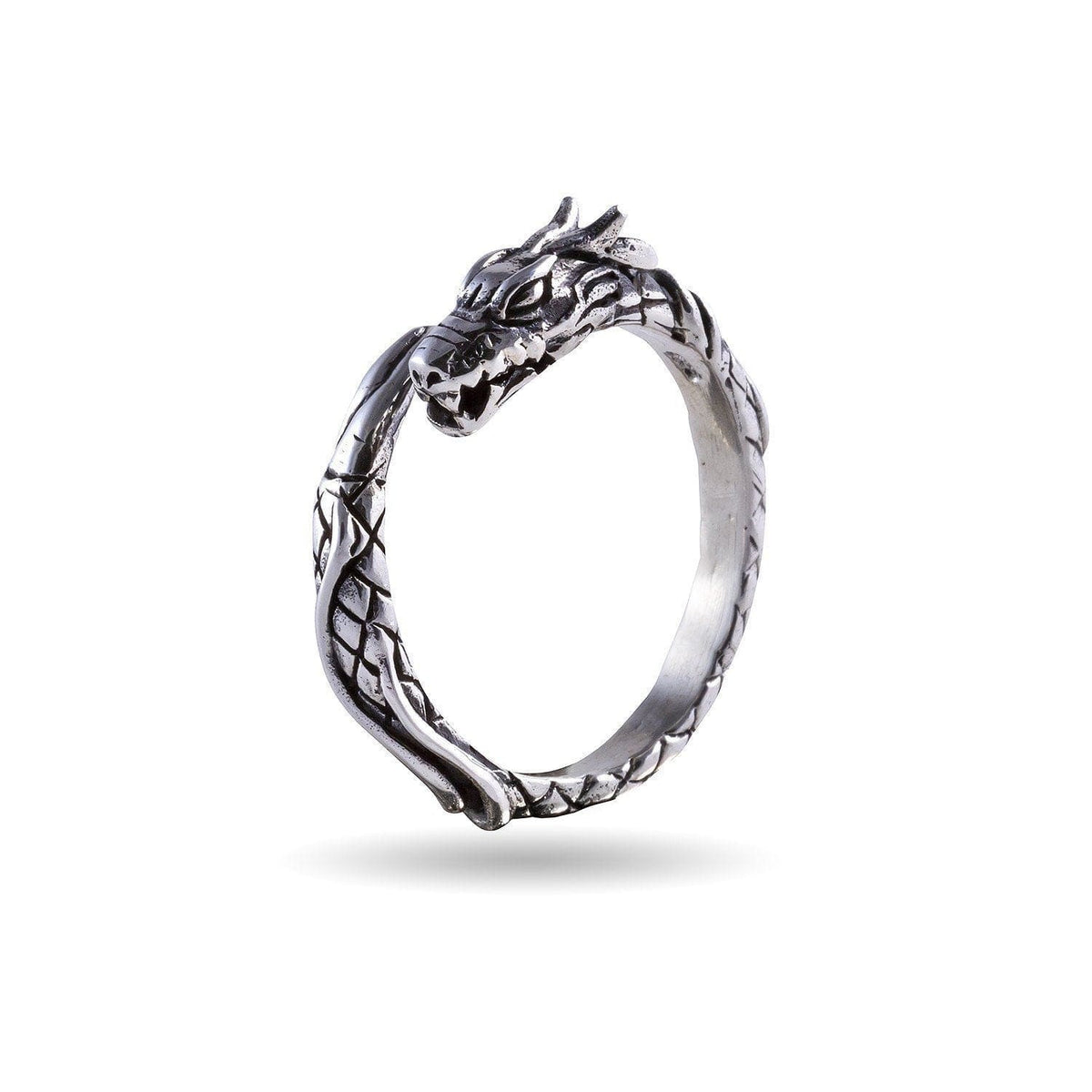 925 Sterling Silver Jormungand Midgard Serpent Ring - Norse Spirit