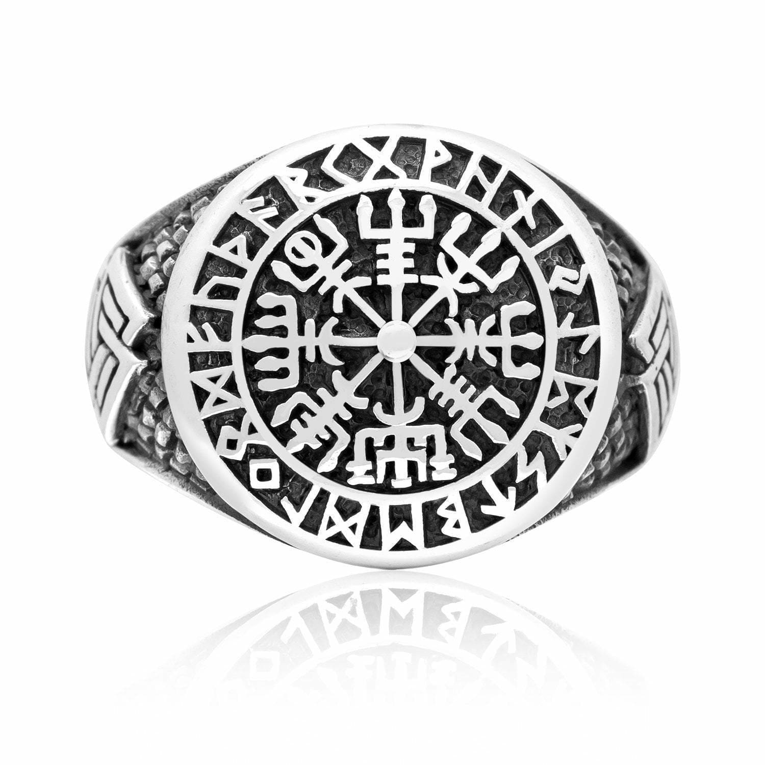 925 Sterling Silver Gothic Slavic Valkyrie Symbol Ring Viking