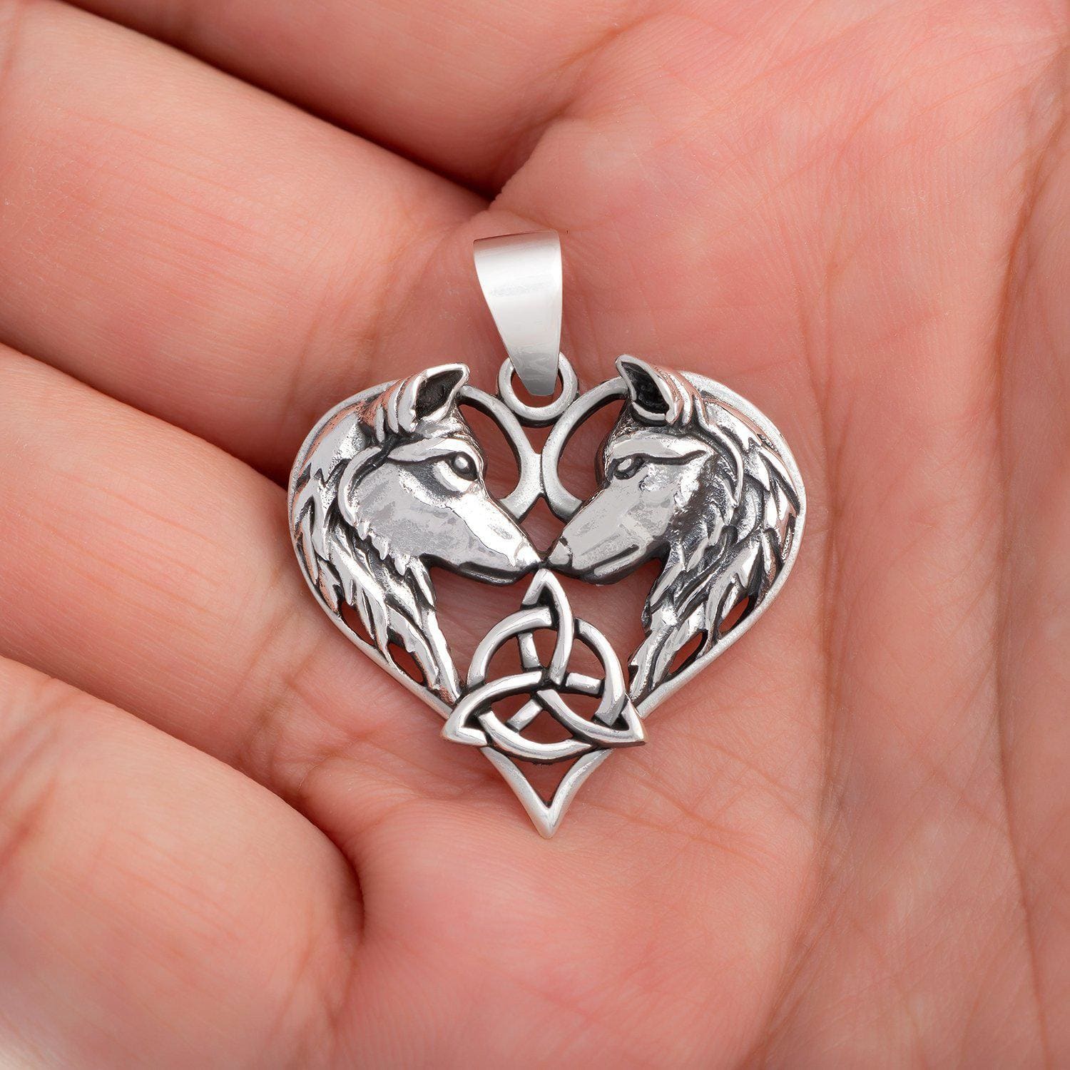 Norse Spirit Stainless Steel Wolf Head Keychain