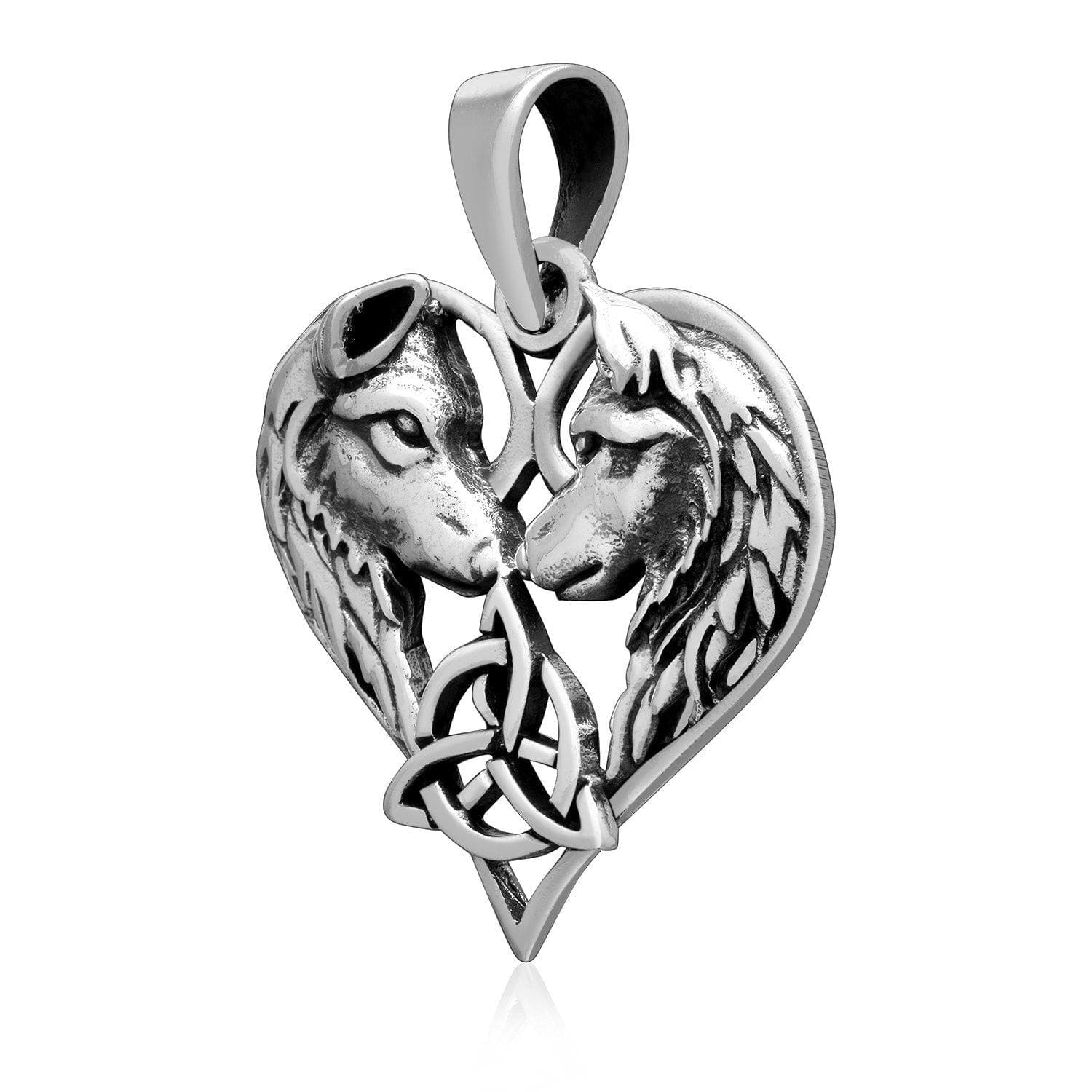 Norse Spirit Stainless Steel Wolf Head Keychain