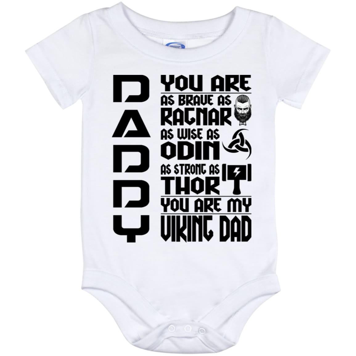 Baby Bodysuit - There Is A Boy with The Dream of Valhalla Viking 0-3 Months / White