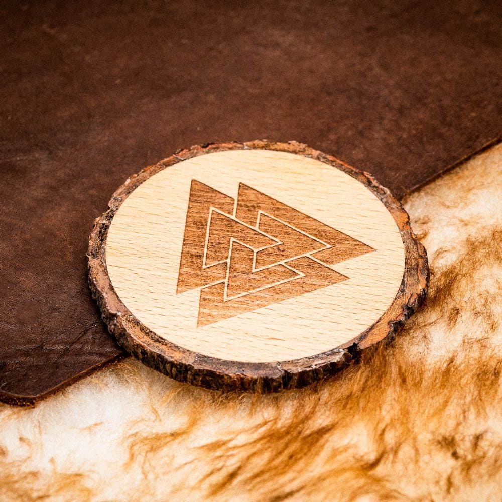 Handmade Wooden Coaster Set - Norse Spirit