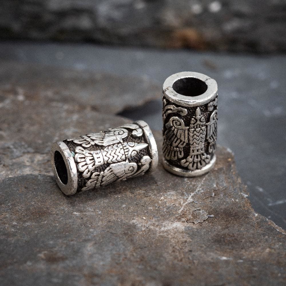 Long Stainless Steel Viking Beard Bead - Norse Spirit