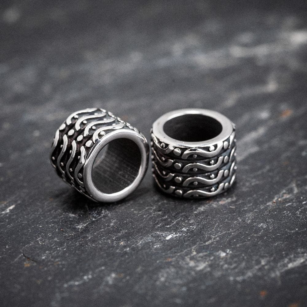 Stainless Steel Long Viking Beard Bead - Norse Spirit