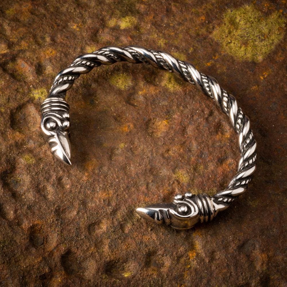 Bronze Viking Odins Ravens Runic Bracelet