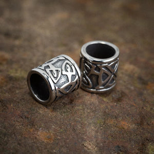 Stainless Steel Long Viking Beard Bead - Norse Spirit