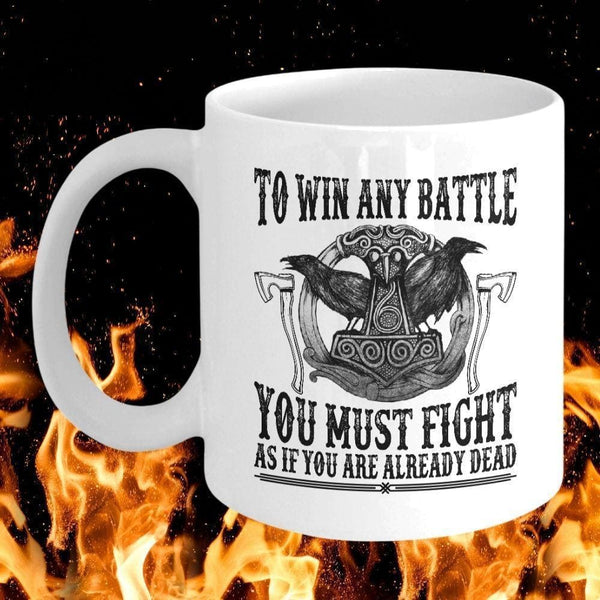 To Win Any Battle White Mug - Norse Spirit