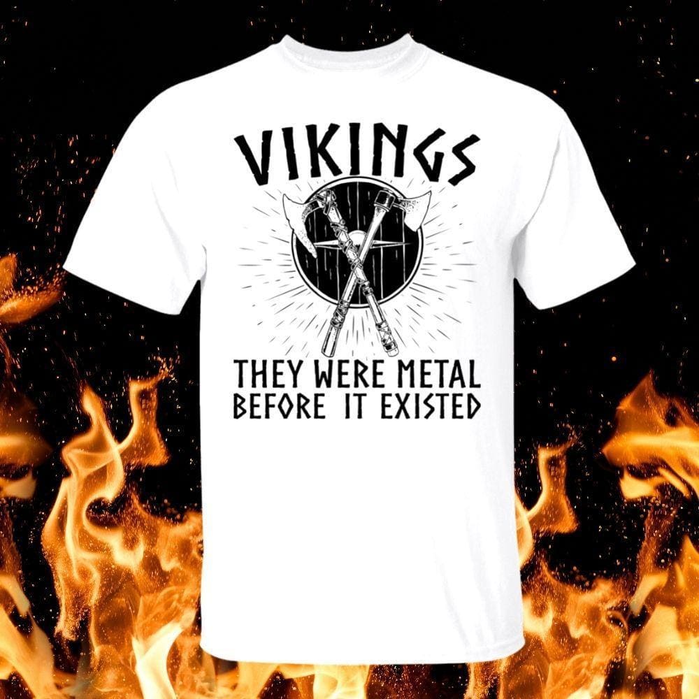 Norse Spirit Vikings They Were Metal White T-Shirt White / 3XL