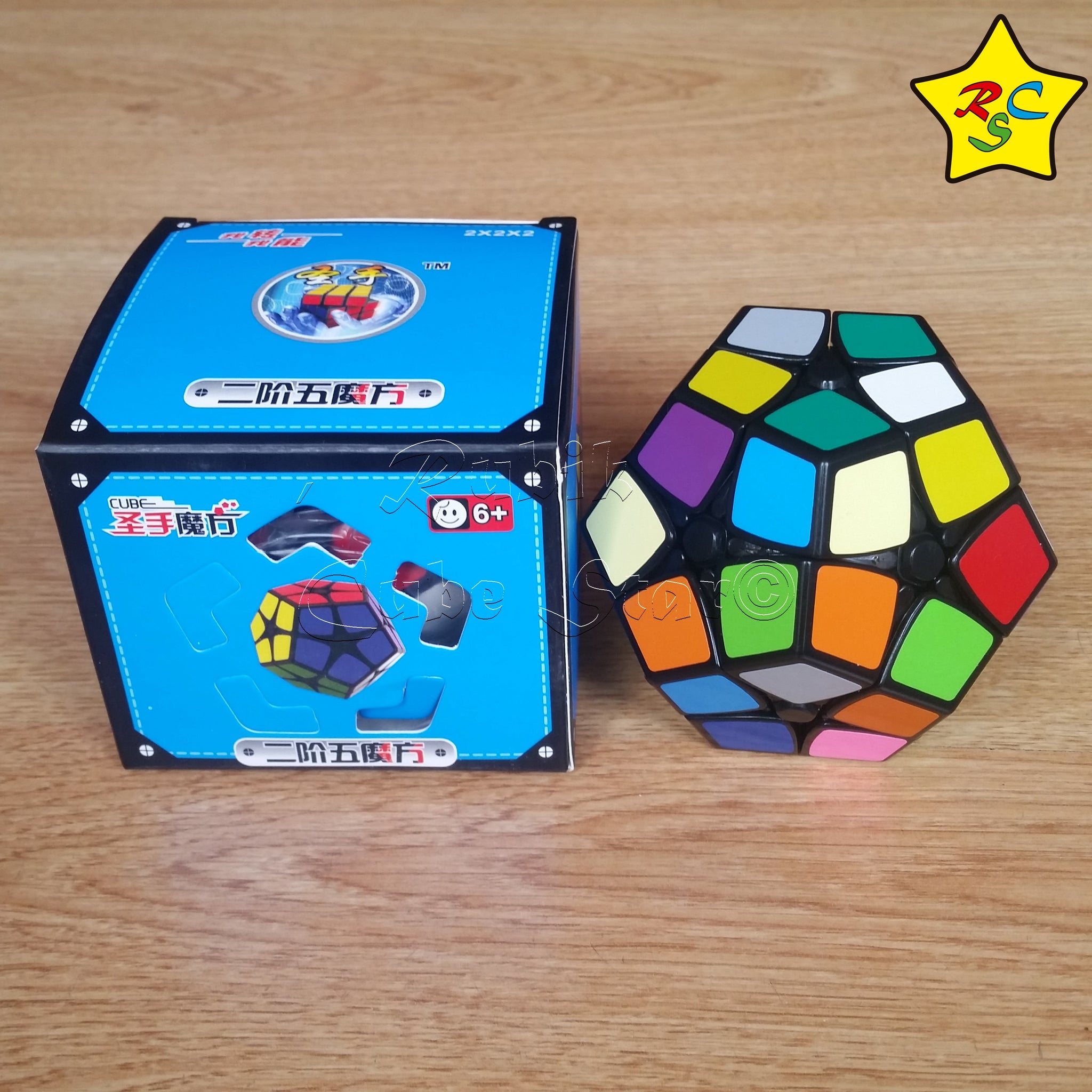 Cubo Rubik Shengshou Megaminx 2x2 Dodecaedro Negro Rubik Cube Star