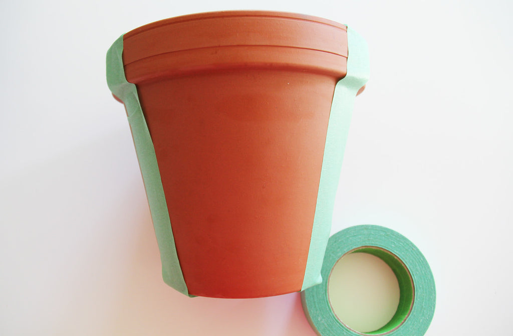 DIY Painted ceramic pot gift