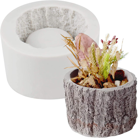 Bark Texture Flower Pot Mould