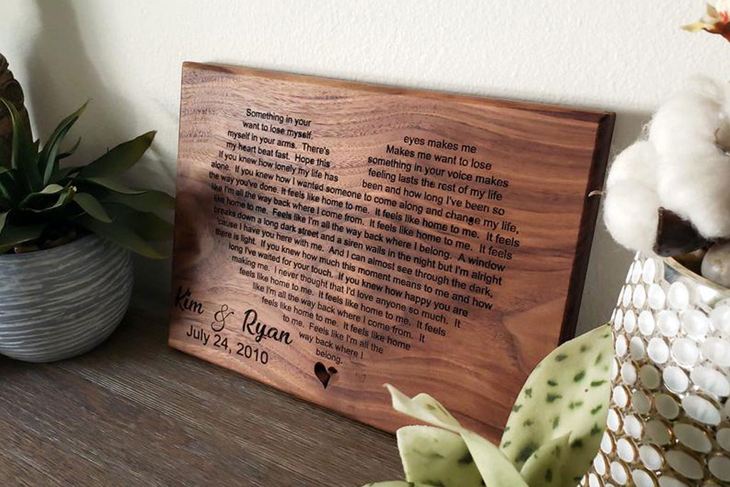 Valentine's Day gift a custom song engraving