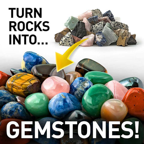 Make your own gemstones for geode resin art from rocks