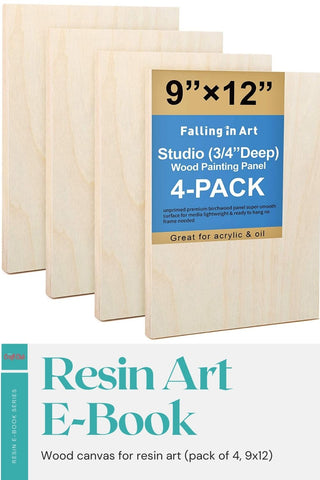 Wood canvas for resin art