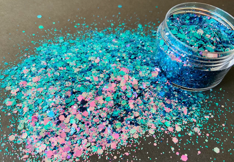 Blue glitter for slime