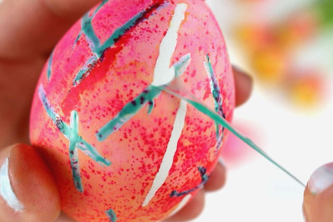 Using Masking Fluid On Easter Eggs
