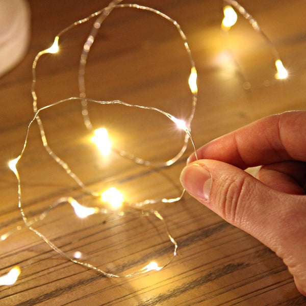 Warm white wreath lights