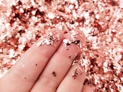 best glitter for resin rose gold