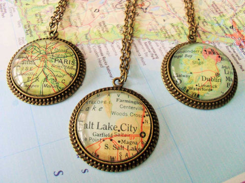 best jewelry shops on etsy custom map pendants