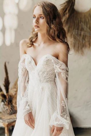 feminine lace wedding dresses