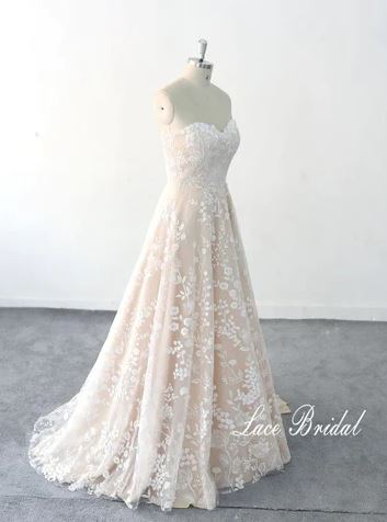 floral lace wedding dresses