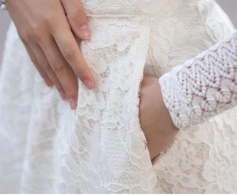 lace wedding dress with pocket