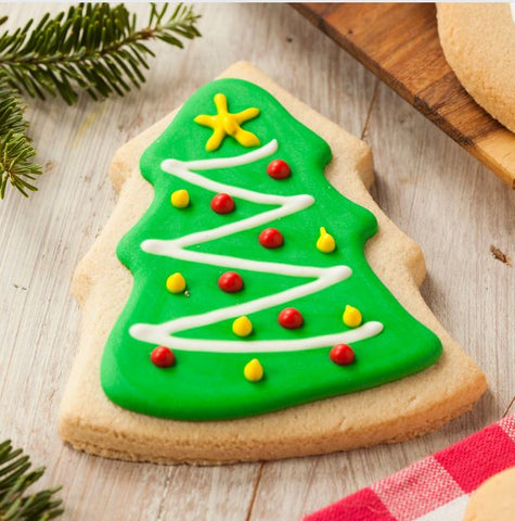 Christmas tree sugar cookies