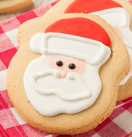 santa face sugar cookies