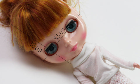 blythe doll head measurements