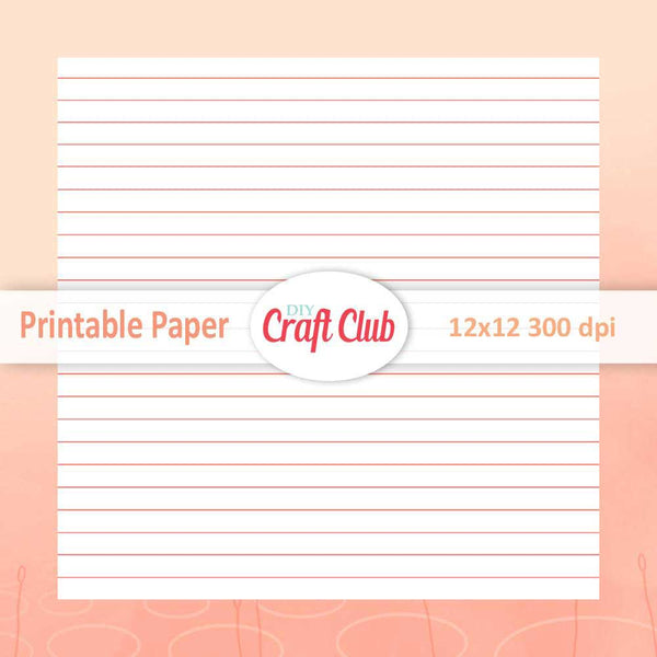 free printable lined paper orange