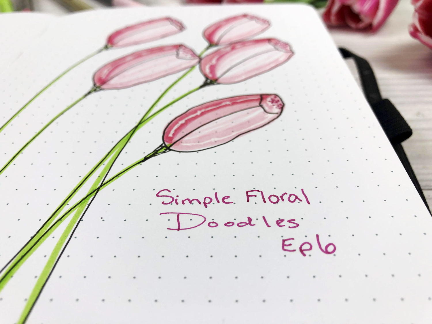 free flower tutorials how to draw tulips