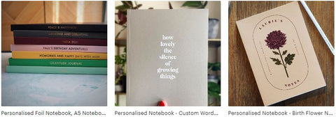 gifts for people who journal personalized notebooks