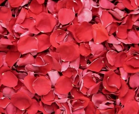 red rose petals for a wedding