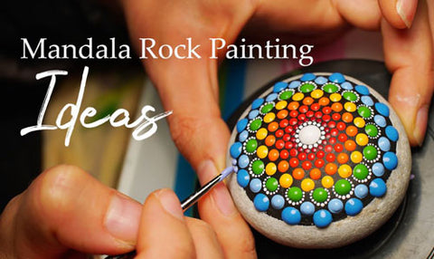 mandala rock painting
