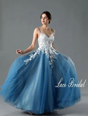 blue spring wedding dresses