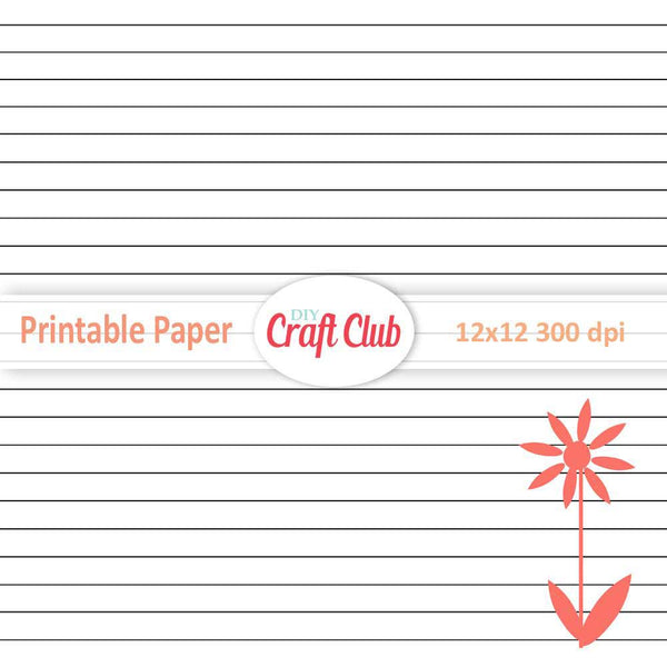 simple lined paper to print