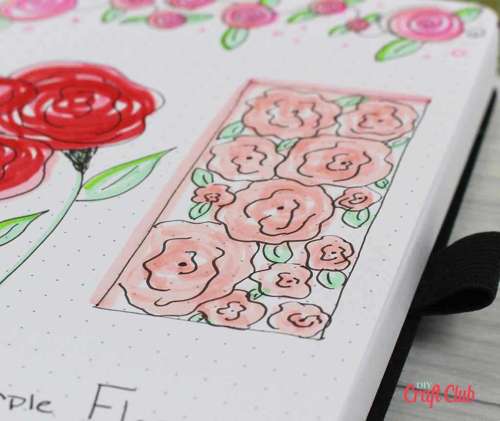 whimsical rose drawings