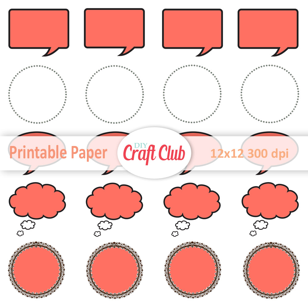 how to make speech bubble paper