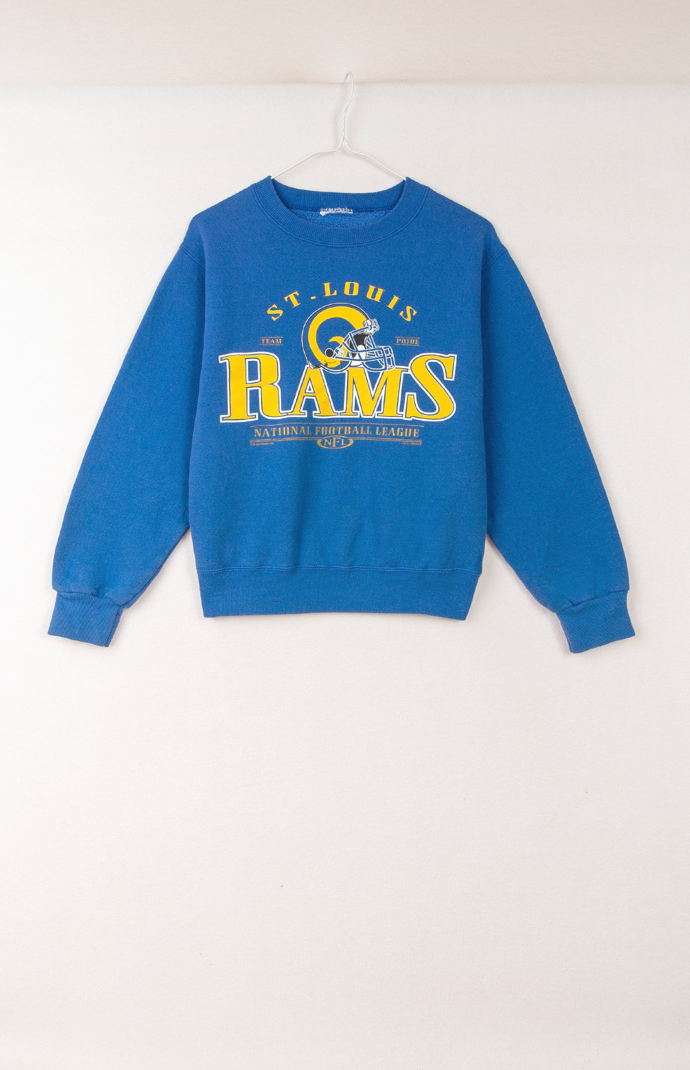 VTG St Louis Rams Sweatshirt Mens Large Blue NFL Sportswear Lee