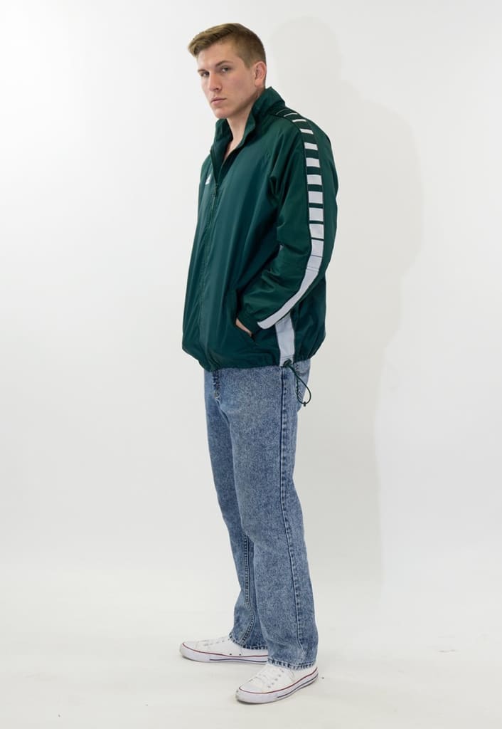 green adidas track jacket