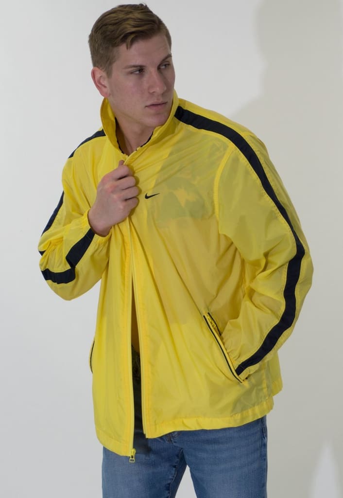 yellow nike windbreaker