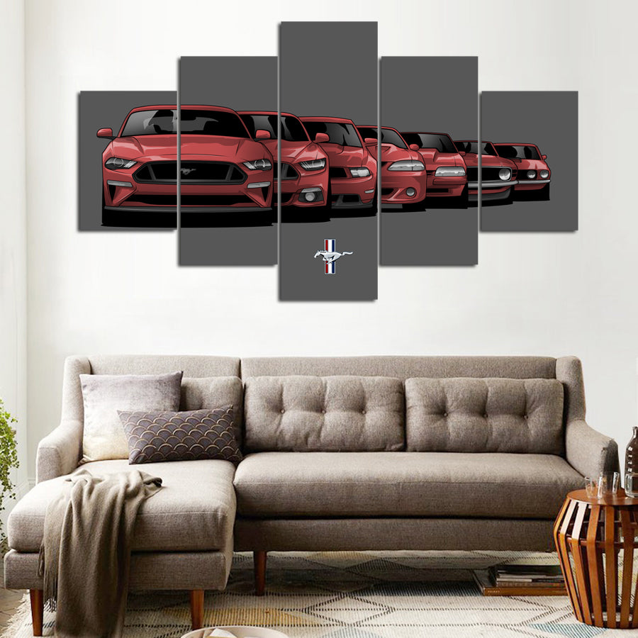 Mustang Generation Canvas Art Cozymoderndecor