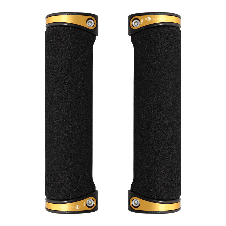 gold mtb grips