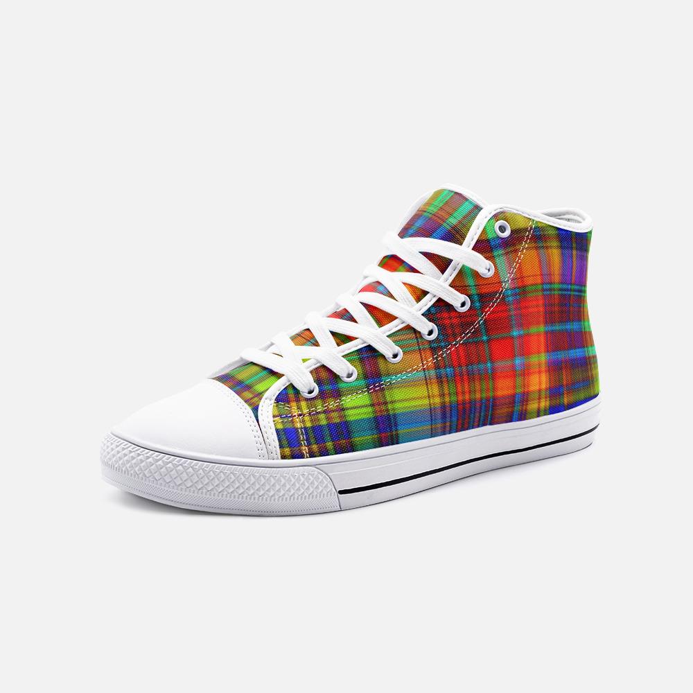 plaid canvas shoes