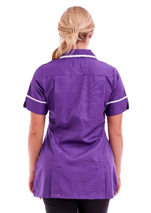 Women's Tunic Ideal for Nurses and Care Homes | Size 8 to 26 | FUL01 Sky  Blue