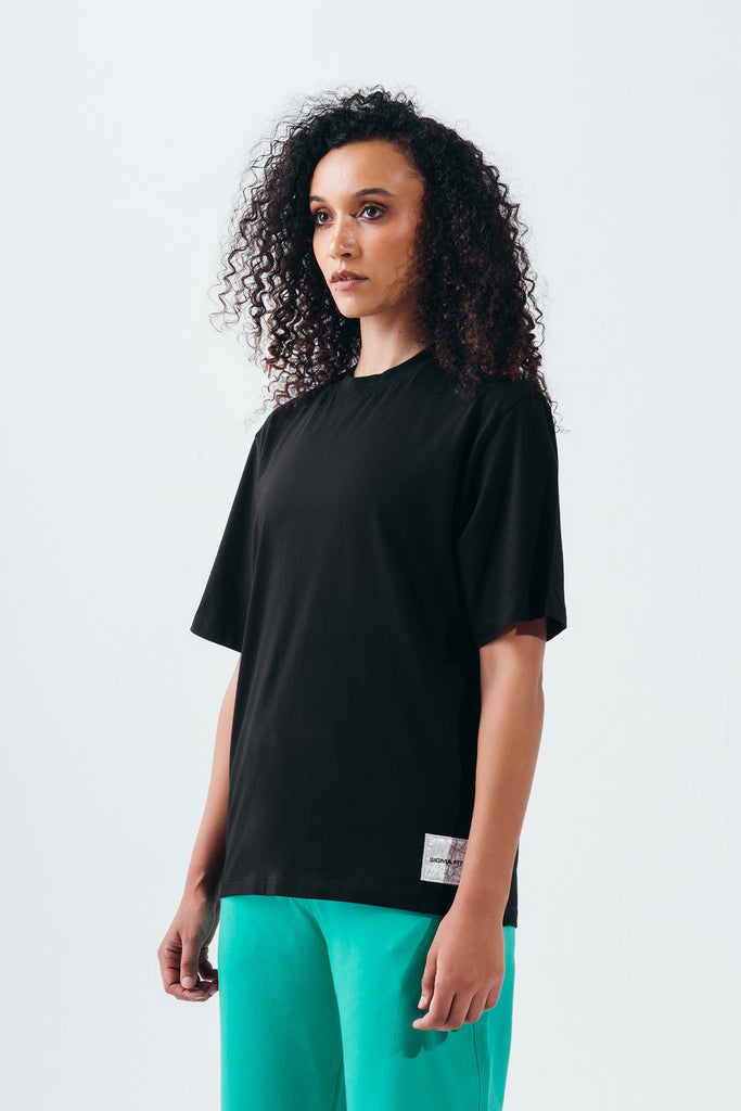 Black Basic Oversized T-Shirt - Sigma Fit