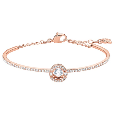 Swarovski Angelic Round Crystal Bracelet, Rose Gold at John Lewis & Partners