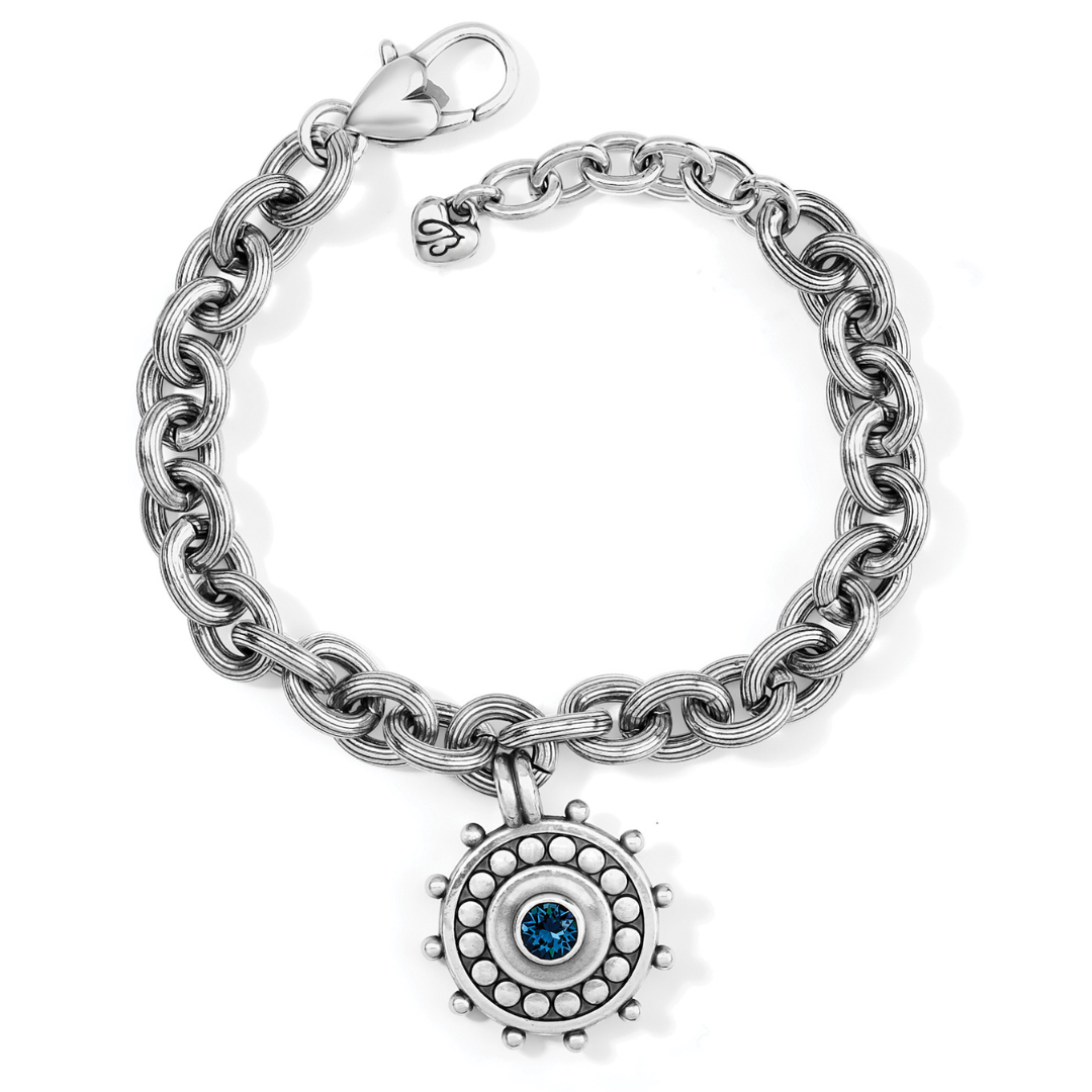 Brighton Pebble Dot Medali Blue Chain Bracelet – The Cottage