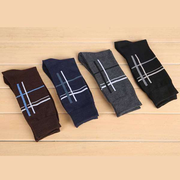 4 Pair Deco Criss Cross Socks