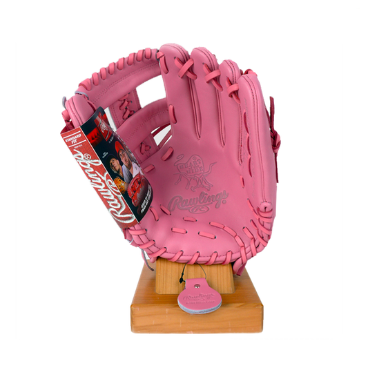 Rawlings Custom Heart of the Hide Baby Blue/Pink 11.75 in - Charlie Rose  Baseball